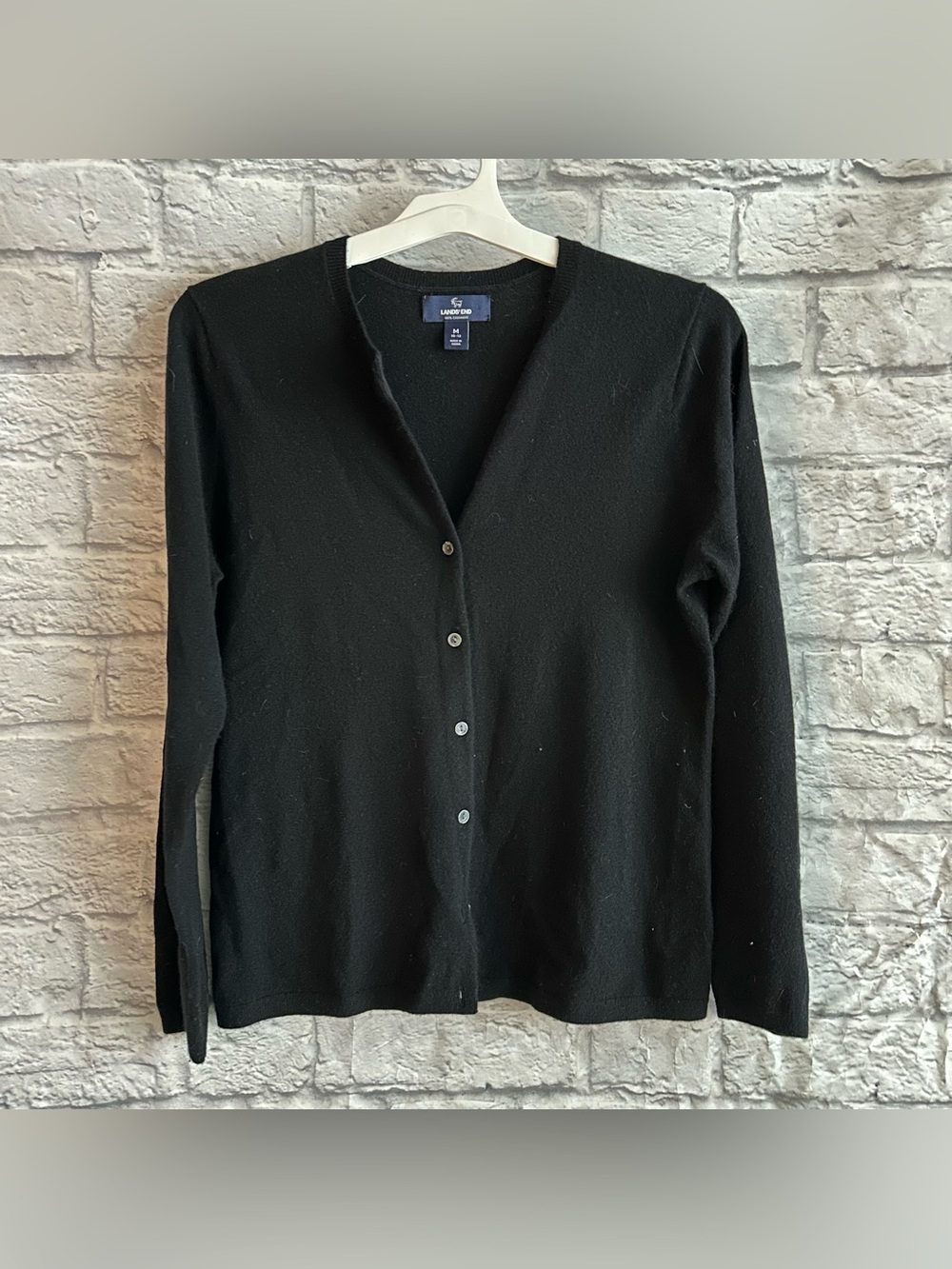 PREOWNED LAND’S END BUTTON FRONT LONG SLEEVE CASHMERE CARDIGAN WOMENS MEDIUM M
